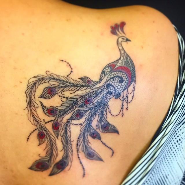 Fotos de tatuagem de pavão Fotos de Tatuagens 65 Tatuagens de Pavão Impressionantes Melhores Fotos