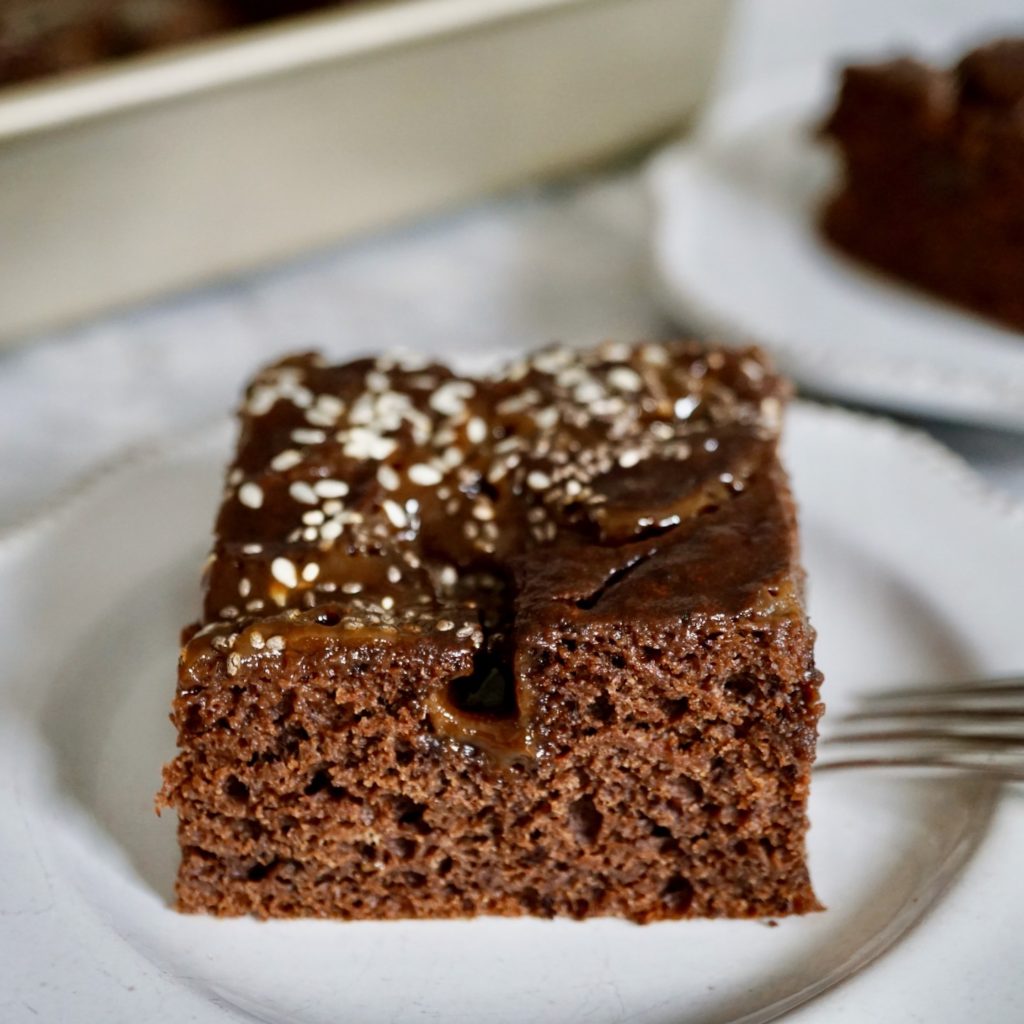 Tahini Swirl Chocolate Cake Mini Batch Baker