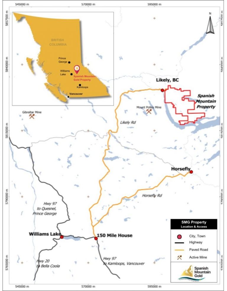 Spanish Mountain Gold (TSXVSPA) Confirms Mineralization Extensions in