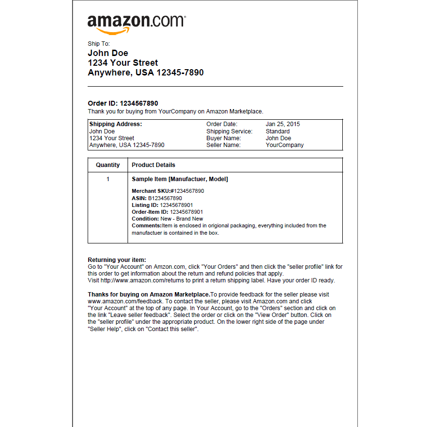How To Print Return Label Amazon Label Ideas