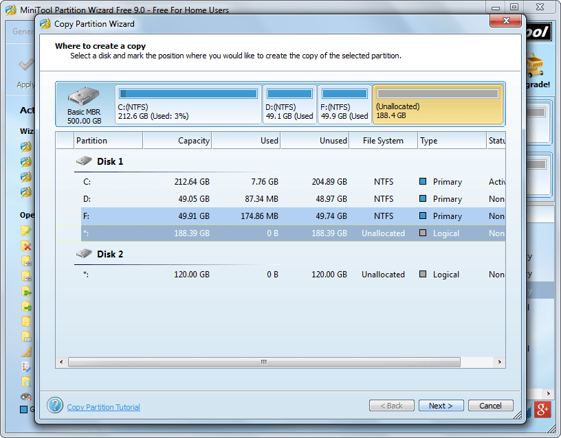 Several Steps to Create a Backup for One Partition under Windows
