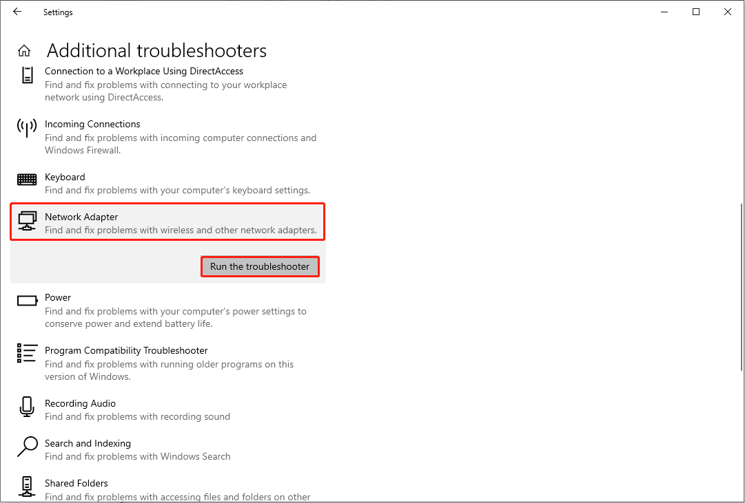 Hot to Fix An Unexpected Error Occurred in Network Connections(04)