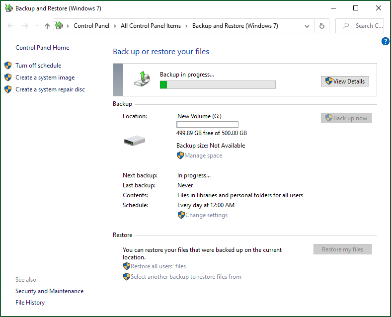 Configure Windows Systems to Automatically Backup User Data MiniTool