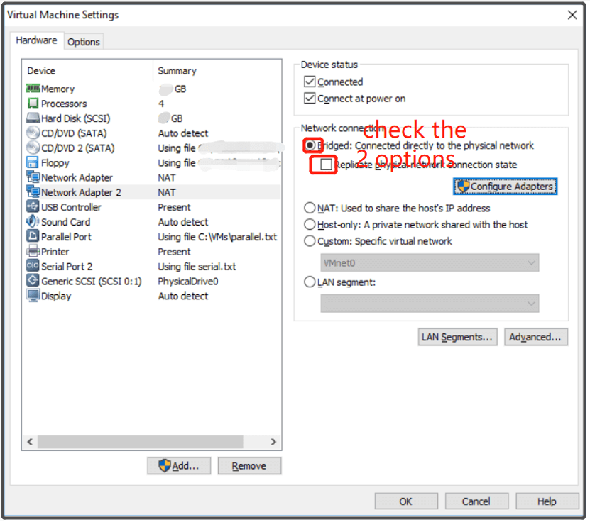[SOLVED!]Vmware Bridged Network Not Working MiniTool