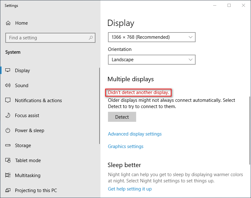 How to fix a second monitor not detected on Windows