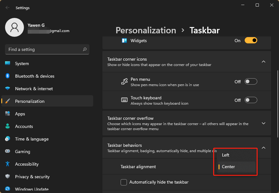 How to Change the Taskbar Size and Alignment in Windows 11? MiniTool