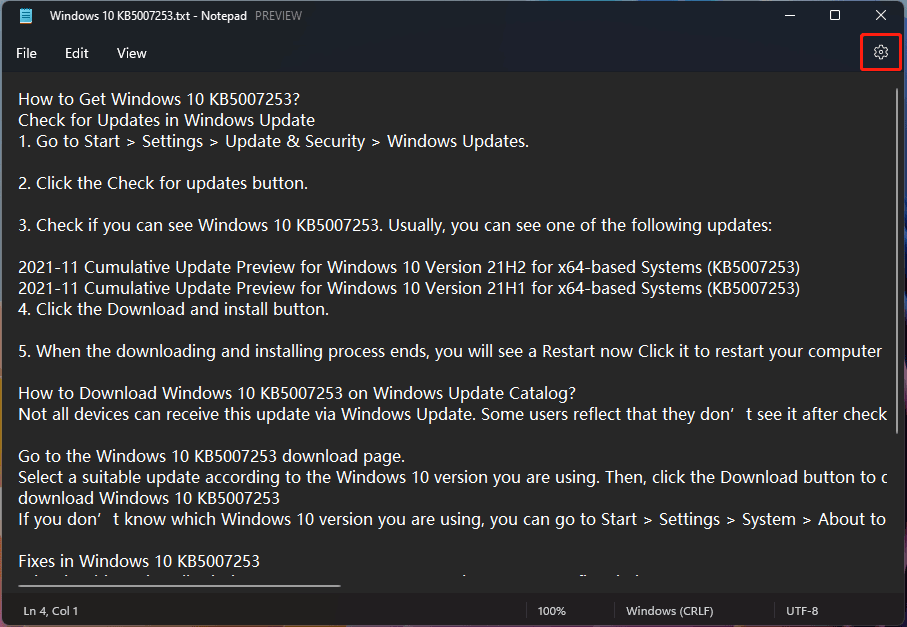 How to Enable and Disable Notepad Dark Mode on Windows 11? MiniTool