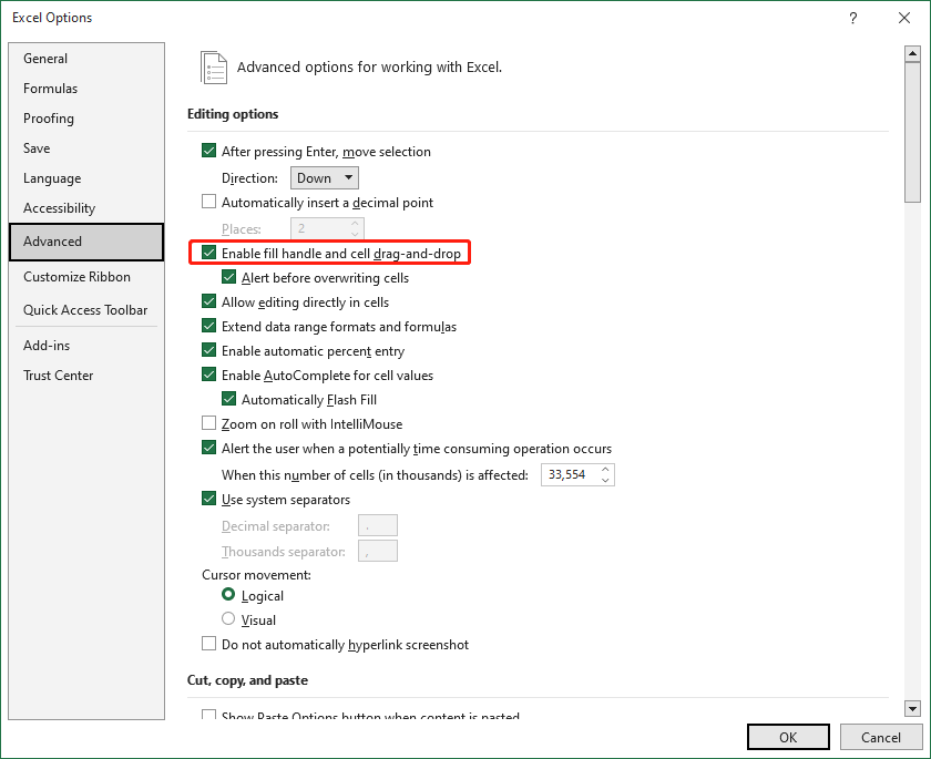 AutoFill Is Not Working in Excel? Here Are Fixes! MiniTool