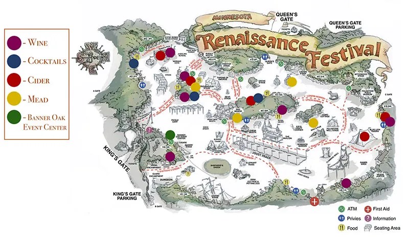 minnesota renaissance festival 2023 map Minnesota Renaissance Festival Libations Map Minnesota Uncorked™