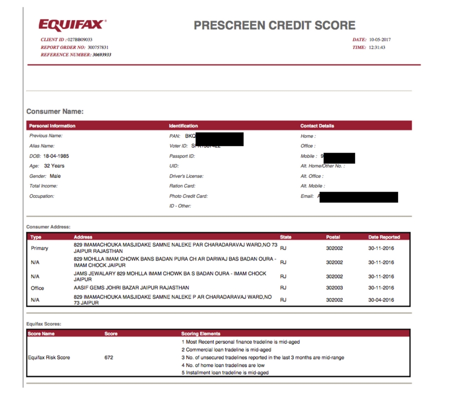 Finance Blog Mint2Save Understanding Equifax Consumer Credit Report