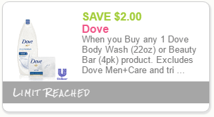Print Now! High Value $2 Off Dove Body Wash & Beauty Bar Coupon