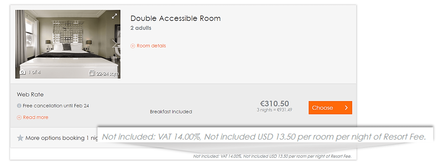 You can now display resort fees in the engine