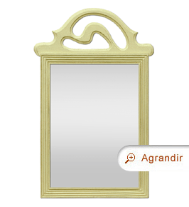 Petit Miroir Ancien A Fronton Patine Vert D Eau Style Art Deco