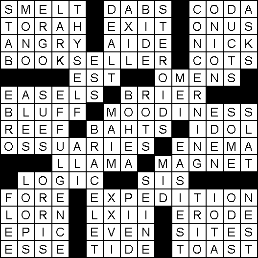Solution for Crossword Puzzle of March 13, 2018