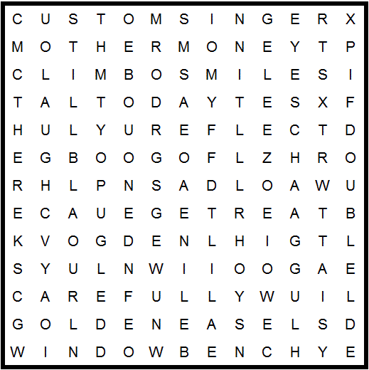Word search for October 12, 2014