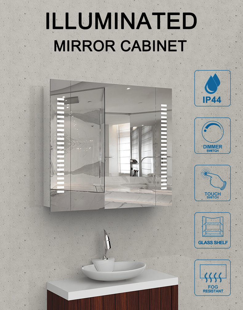 IP44 LED Illuminated Bathroom with Light Liteharbor Lighting