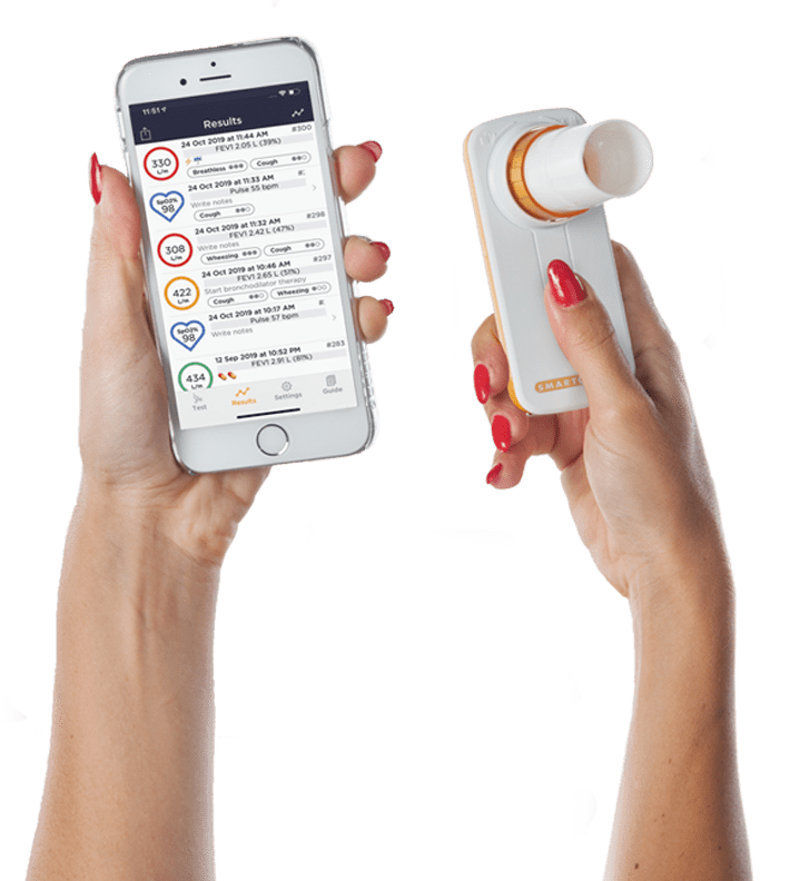Smart One AppBased Personal Spirometer (PEF, FEV1)