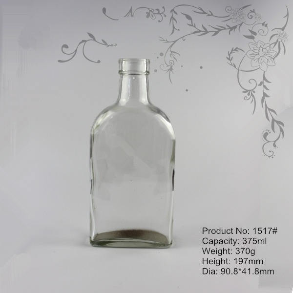 375ml Flat Square Glass Bottle MISA