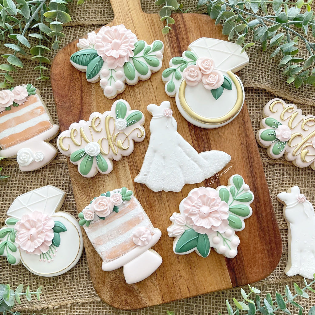 6 B's Creations Wedding Cookie Cutter Set by Kaleidacuts Miss Biscuit