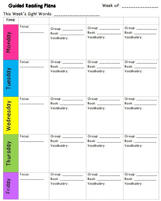 Guided Reading Template {Freebie} & A Flash Sale! Miss DeCarbo