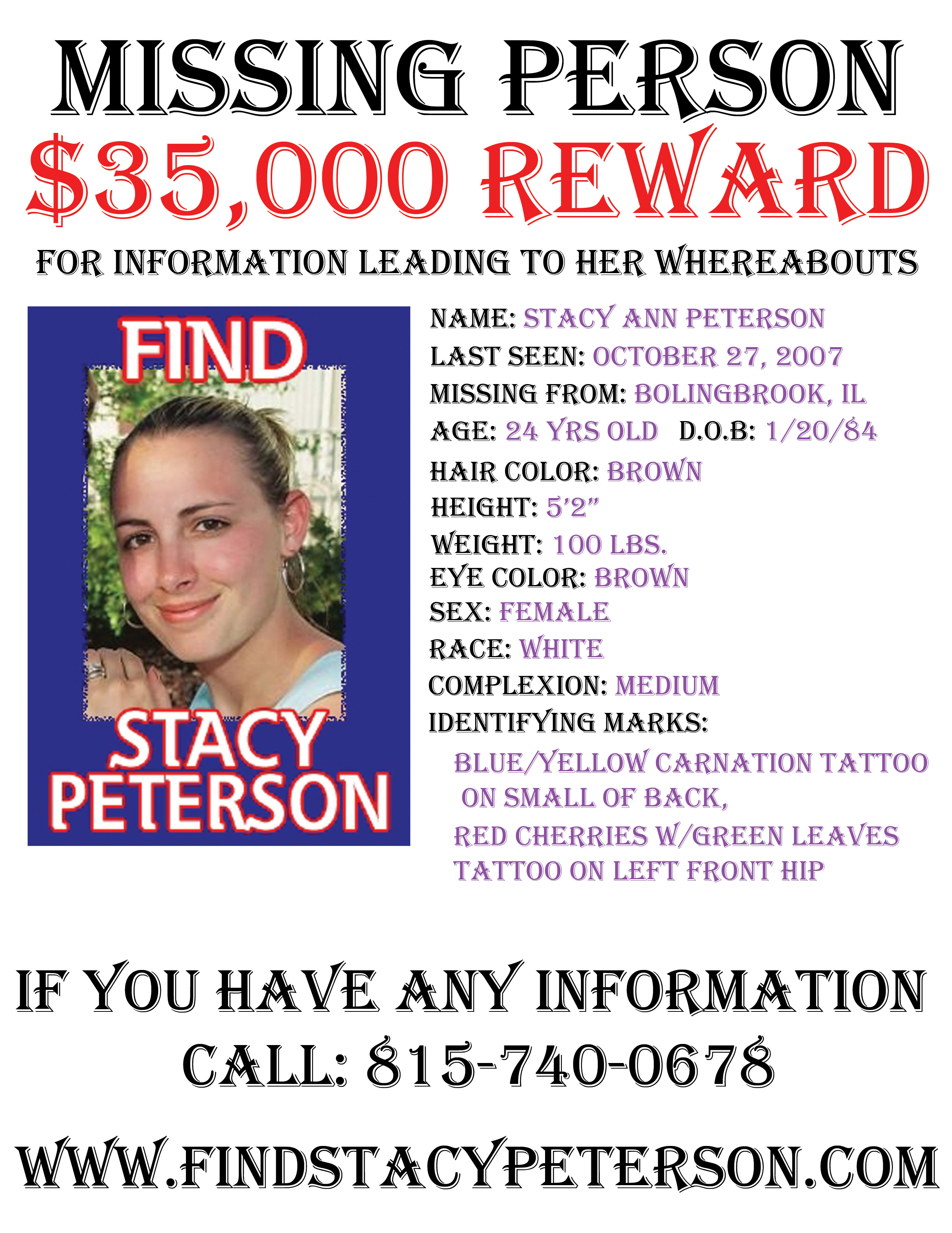 Stacy Ann Peterson Illinois Missing Person Directory