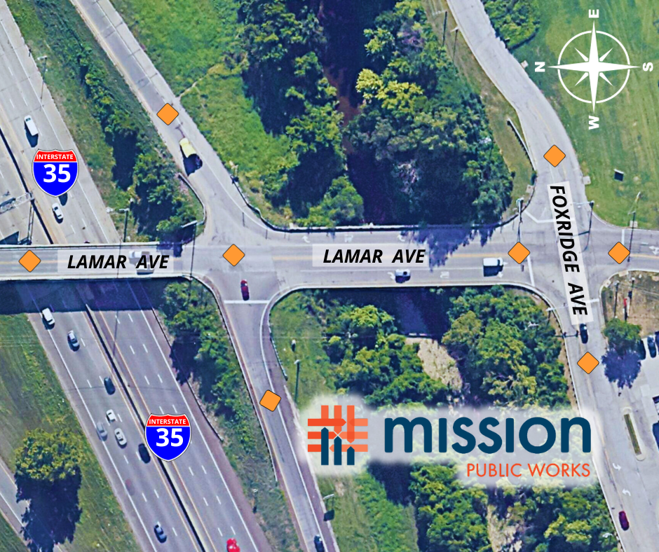 Lane Closures Lamar Ave & I35 City of Mission