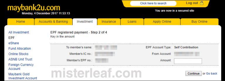 How to Pay EPF Self Contribution Online MisterLeaf