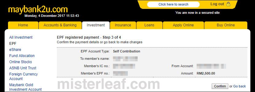 How to Pay EPF Self Contribution Online MisterLeaf