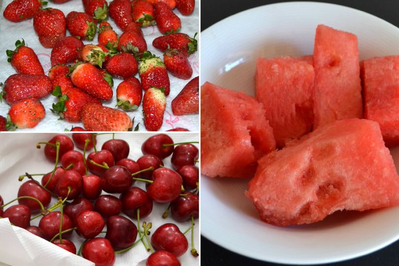 Centrifugato di anguria fragole e ciliegie Ricetta di Misya