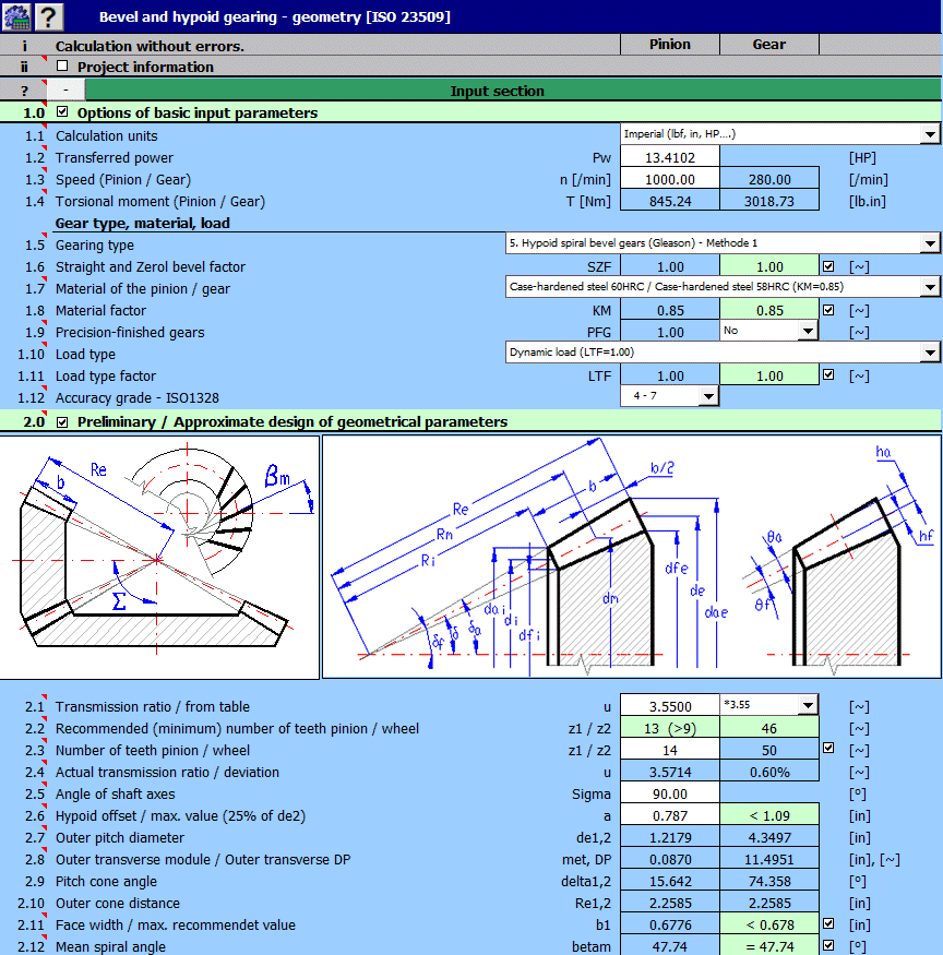 Bevel and hypoid gearing geometry [ISO 23509]