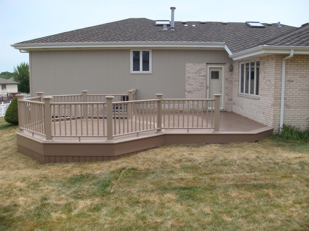 Hexagon Backyard Deck Mitchell Construction