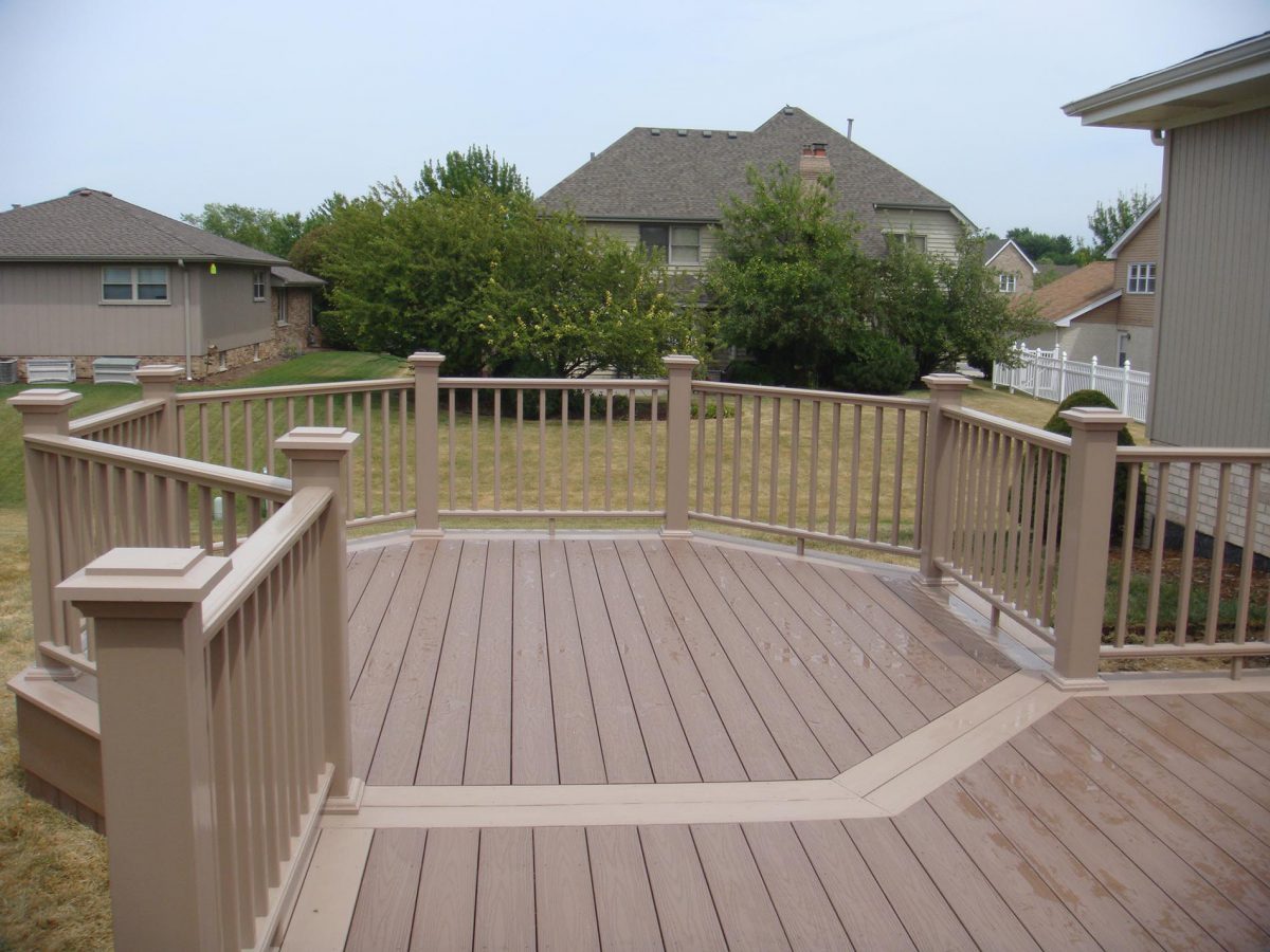 Hexagon Backyard Deck Mitchell Construction