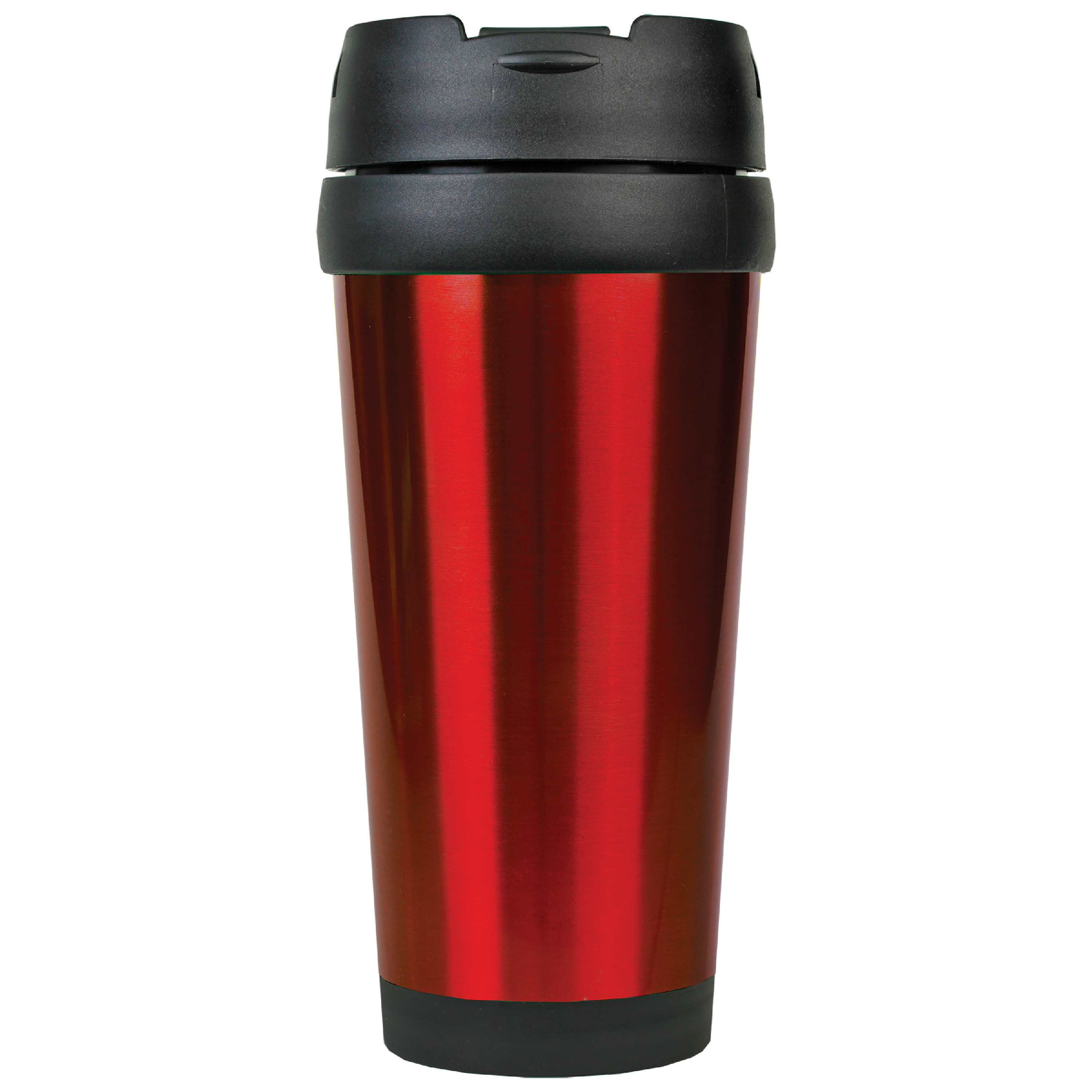 16 Ounce Stainless Steel Red Travel Mug with Flip Top Lid JDLTM072