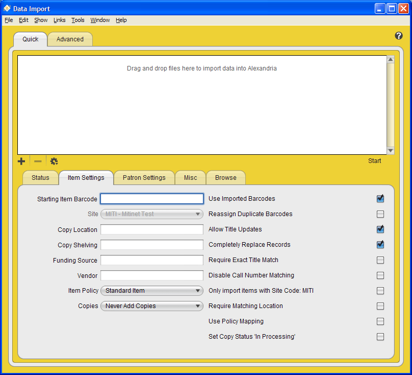Update Existing Records in Alexandria (version 6) Library Services
