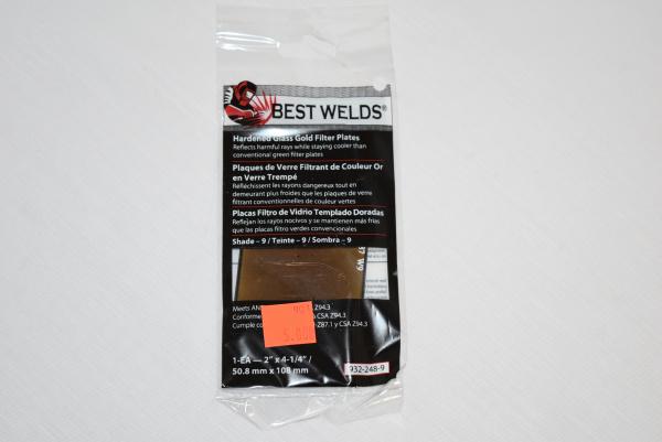 Deltaweld | Best Welds GOLD Hardend Glass Welding Lens Shade #10