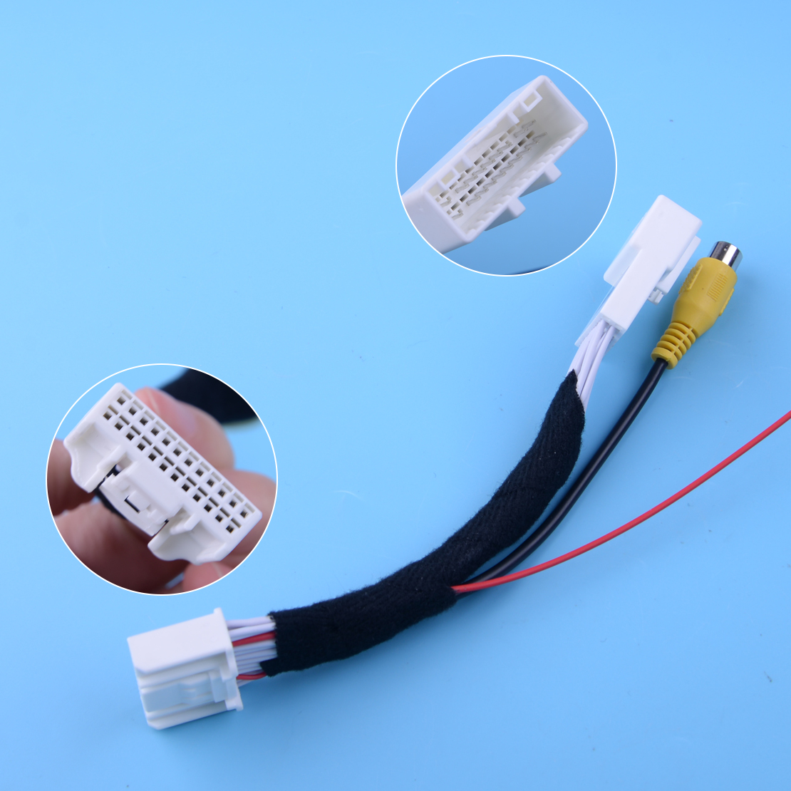 24 Pin Car Rear View Reverse Camera Adapter Connector Wire