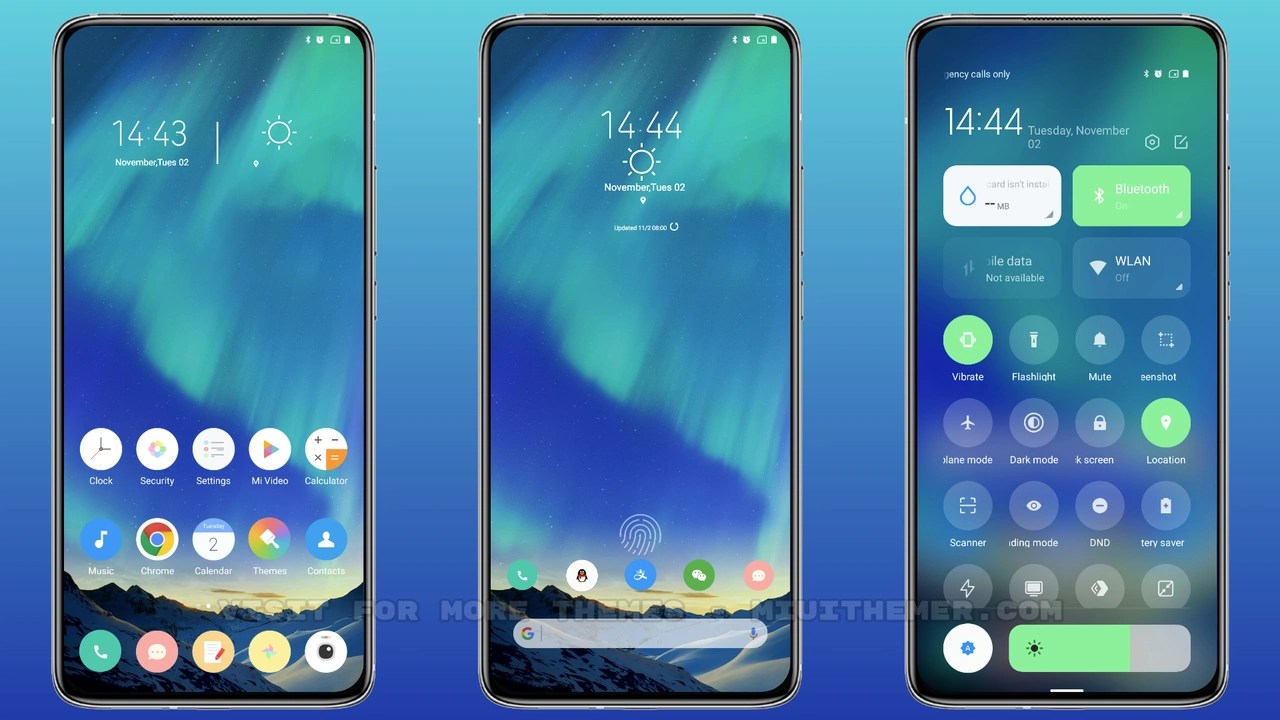 P_Aurora2 MIUI theme for Xiaomi and Redmi devices MIUI Themer