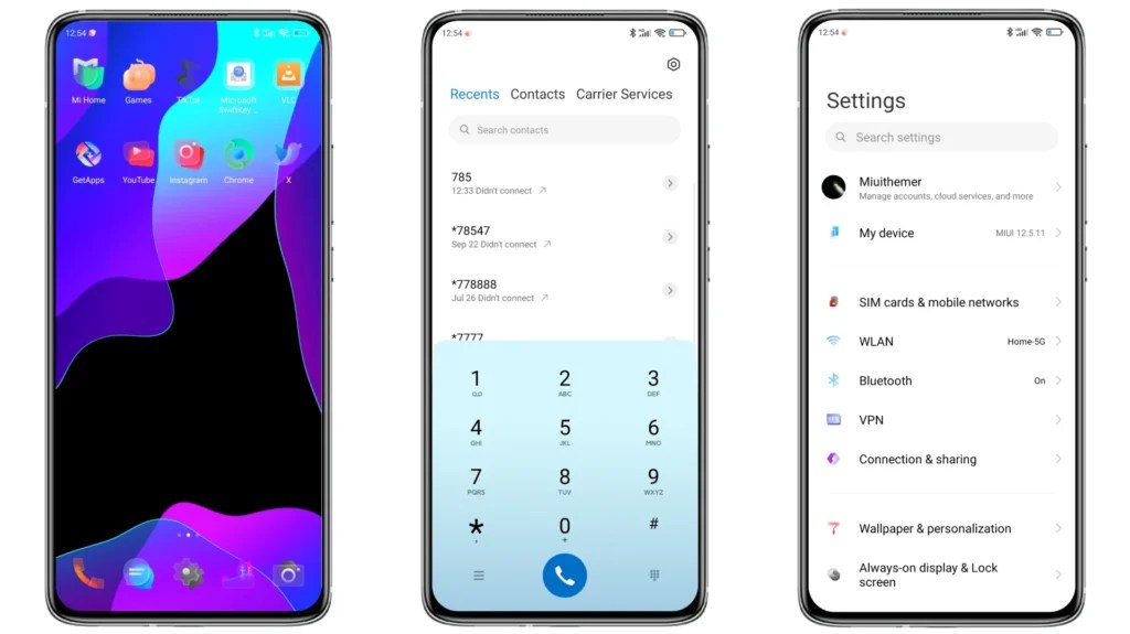 Charming aurora MIUI theme Spectrum for Xiaomi and Redmi phones MIUI
