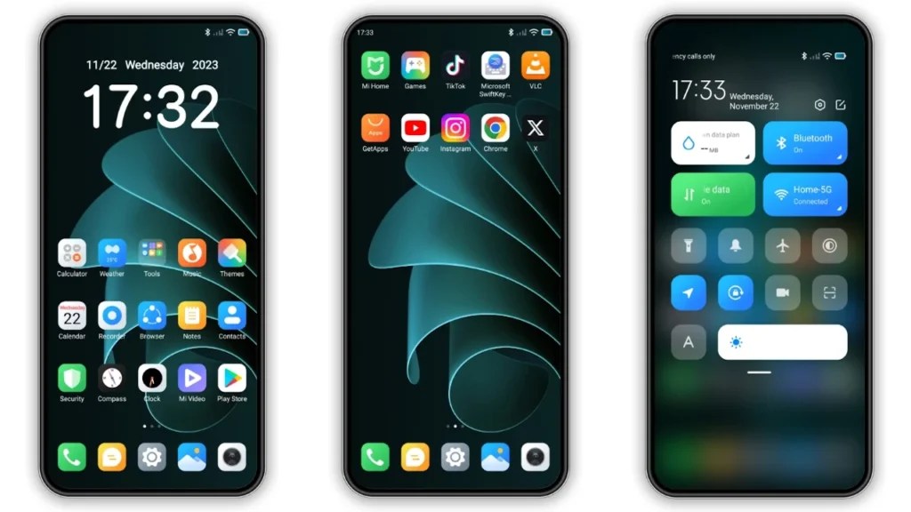 3 Color Wallpapers MIUI theme HyperUI V3 for Xiaomi and Redmi phones
