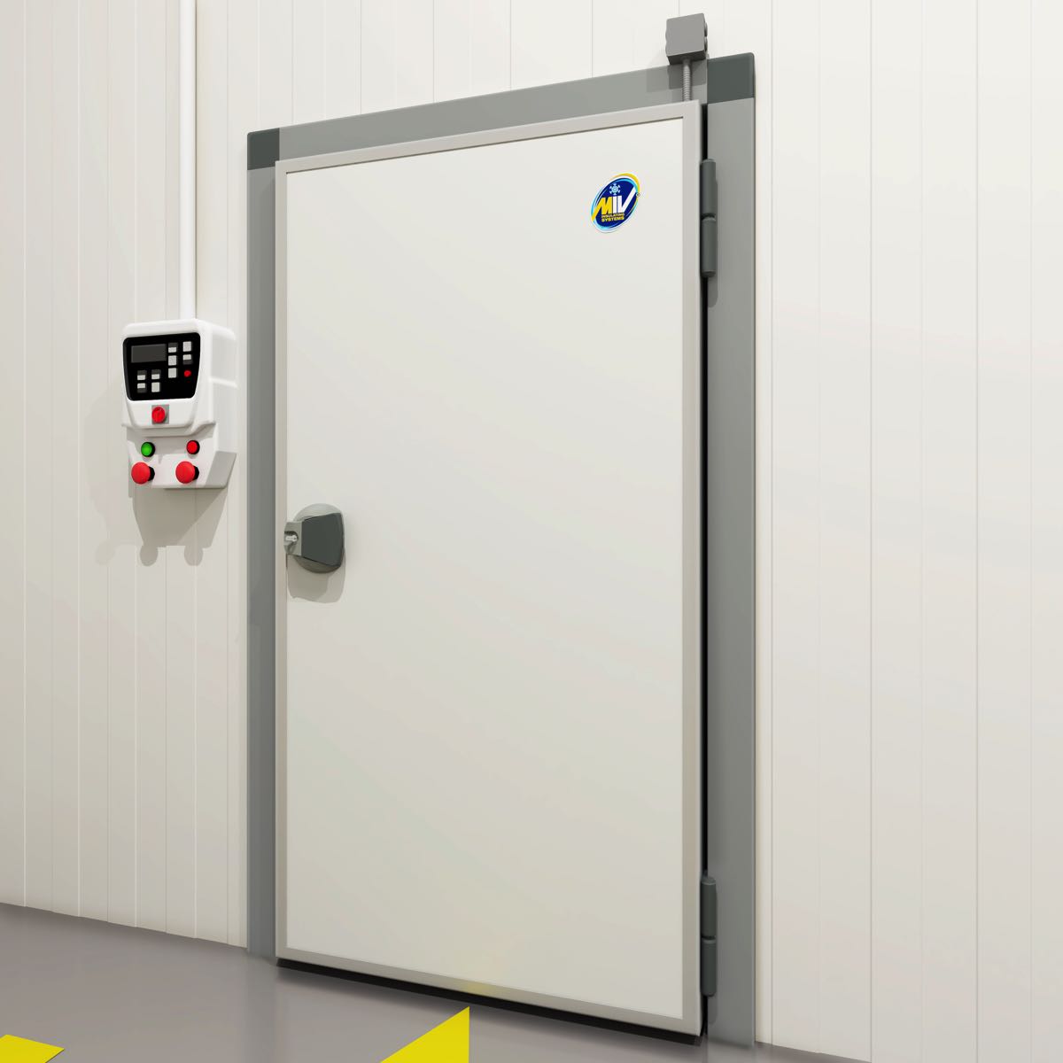 INDUSTRIAL REFRIGERATION DOOR ON HINGE FOR NEGATIVE TEMPERATURE 250RV Miv Insulating Systems