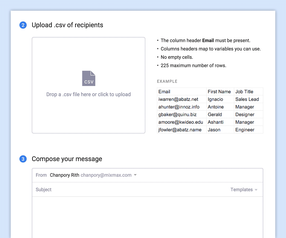 Quick and Easy Mail Merge Mixmax