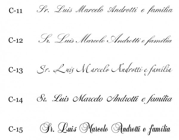 Letras classicas para convites