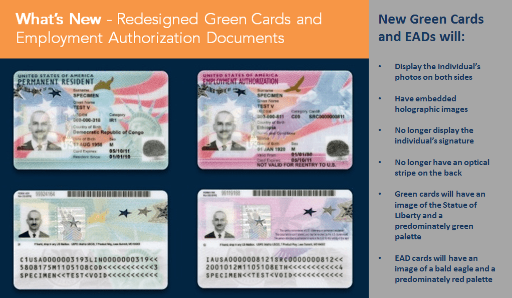 New green card samples Mize CPAs Inc.