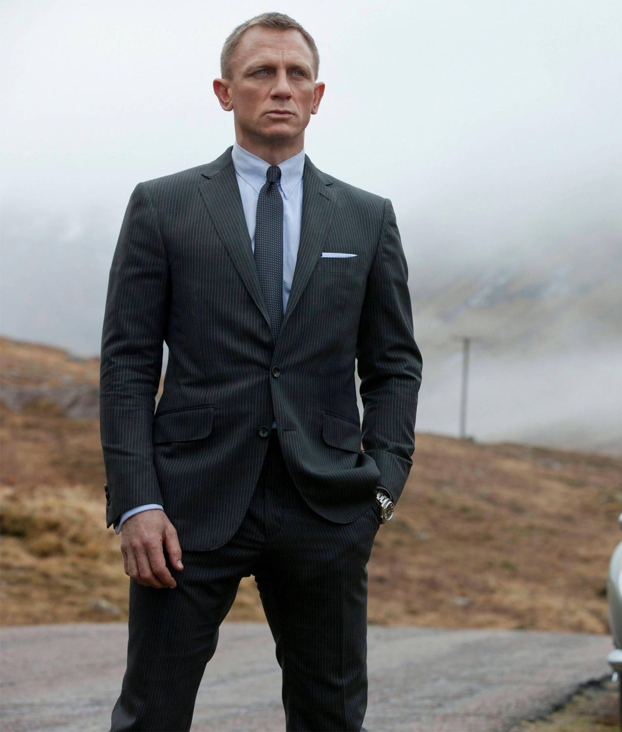James Bond Skyfall Charcoal Grey Suit Daniel Craig