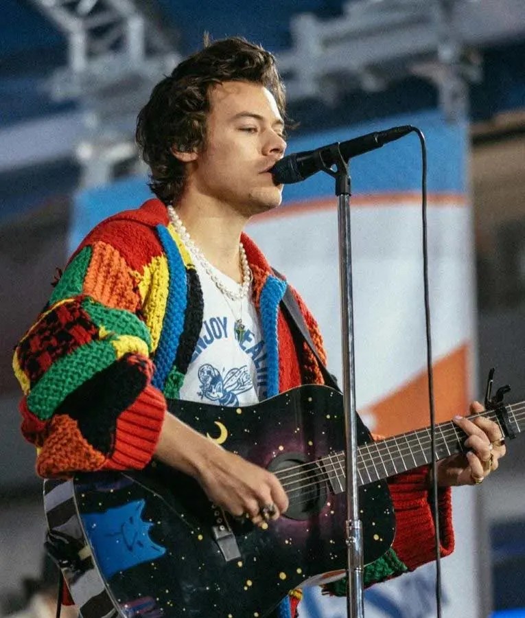 Harry Style Color Block Patchwork Cardigan JW Anderson Harry Cardigan