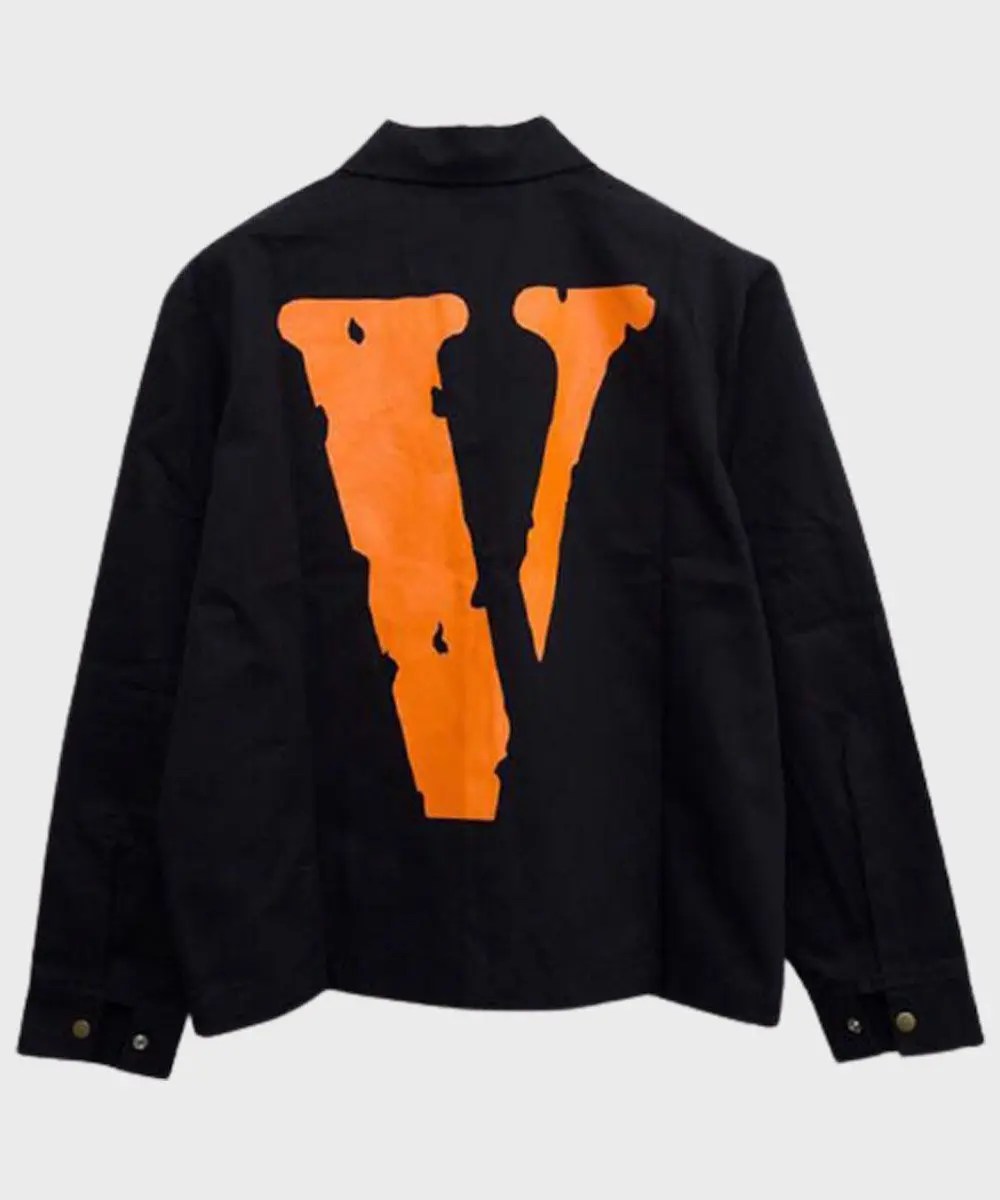 VLONE Unisex Black Street Style Denim Jacket Vlone Black Jacket