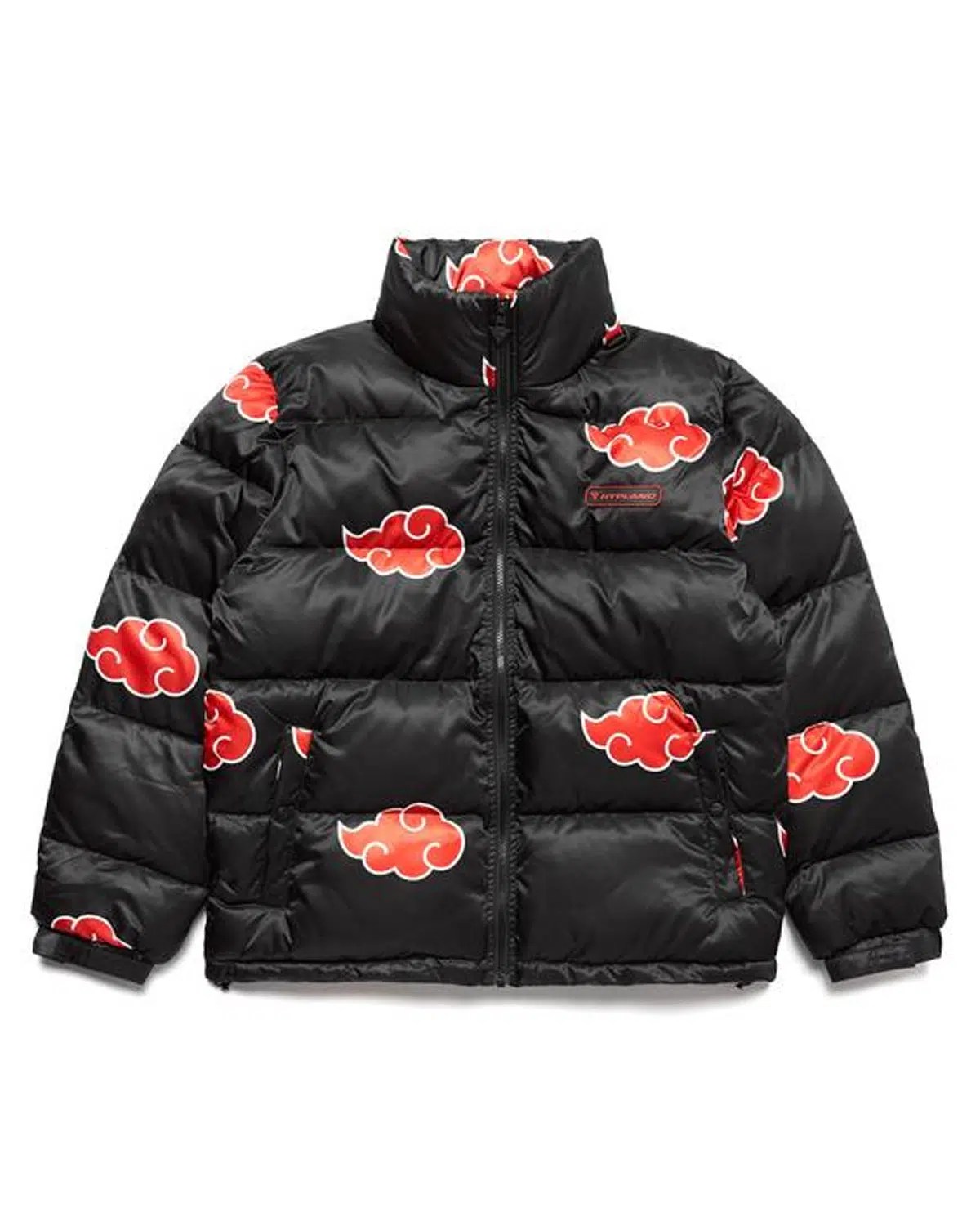Shop Naruto Akatsuki Black Puffer Jacket Movie Jackets