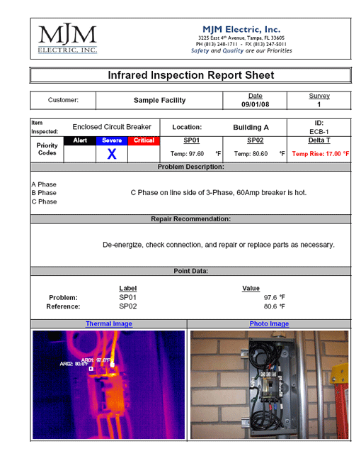 Infrared Thermography MJM Electric