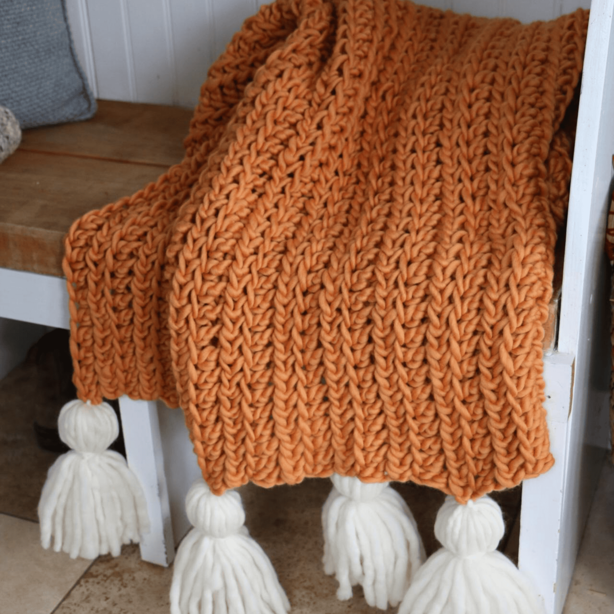 Hello Harvest Crochet Chunky Blanket Kit MJ's off the Hook Designs