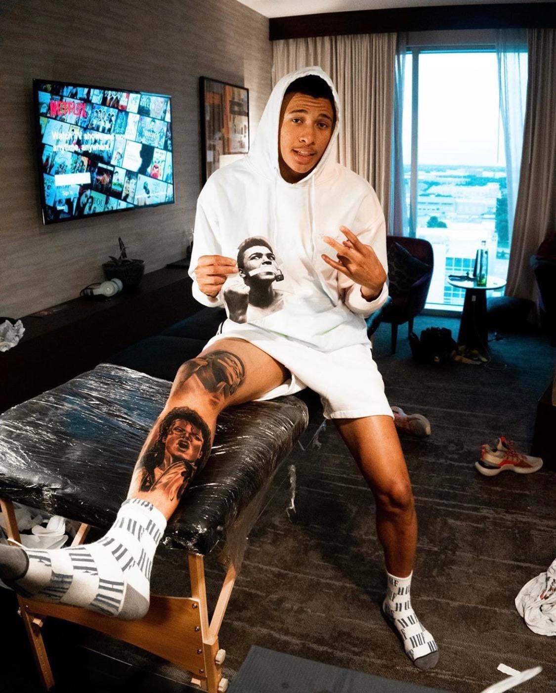 Basketball R.j. Hampton Star Shows Off His Mj Tattoo! | Mjvibe 1402_x_1125_jpg